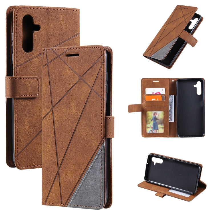 Skin Feel Splicing Horizontal Flip Leather Phone Case, For Samsung Galaxy A03s EU Version, For Samsung Galaxy A13 5G, For Samsung Galaxy S22 5G, For Samsung Galaxy S22+ 5G, For Samsung Galaxy S22 Ultra 5G