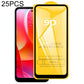 25 PCS 9D Full Glue Screen Tempered Glass Film