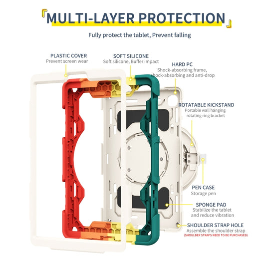 Armor Contrast Color Silicone + PC Tablet Case, For Samsung Galaxy Tab A7 Lite, For Samsung Galaxy Tab A7 10.4 T505