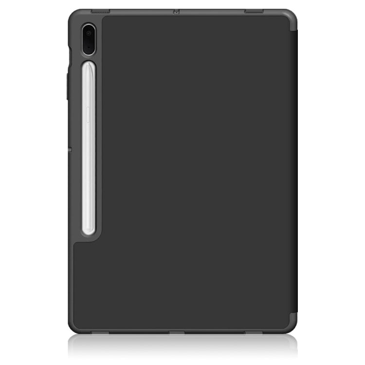 Solid Color TPU Horizontal Flip Tablet Leather Case with 3-Fold Holder & Sleep / Wake-up Function