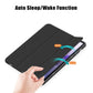 Solid Color TPU Horizontal Flip Tablet Leather Case with 3-Fold Holder & Sleep / Wake-up Function