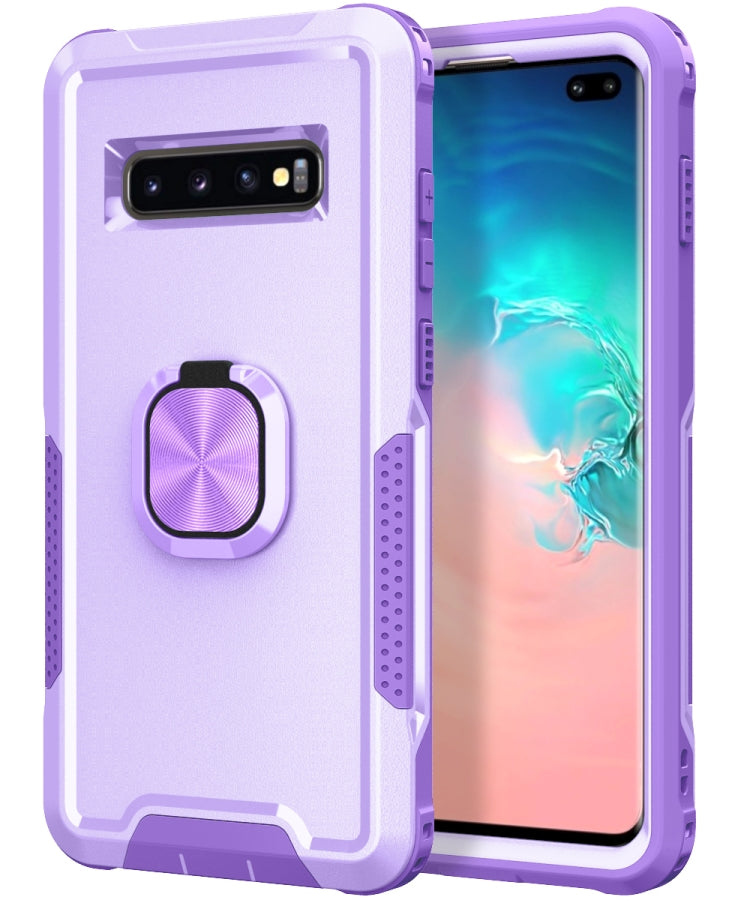 3 in 1 PC + TPU Phone Case with Ring Holder, For Samsung Galaxy A32 & A12, For Samsung Galaxy Note10, For Samsung Galaxy Note10+, For Samsung Galaxy Note20, For Samsung Galaxy Note20 Ultra, For Samsung Galaxy S10, For Samsung Galaxy S10+���������������...