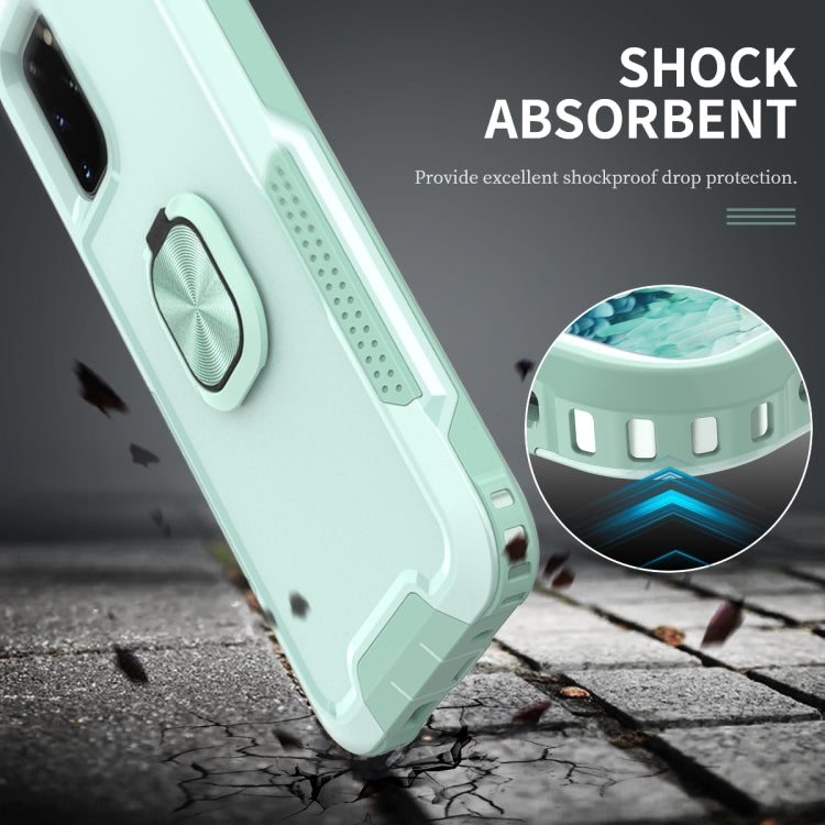 3 in 1 PC + TPU Phone Case with Ring Holder, For Samsung Galaxy S20+, For Samsung Galaxy S20 Ultra, For Samsung Galaxy S21 Ultra 5G