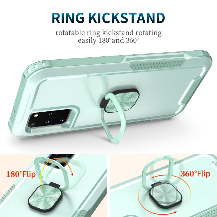 3 in 1 PC + TPU Phone Case with Ring Holder, For Samsung Galaxy S20+, For Samsung Galaxy S20 Ultra, For Samsung Galaxy S21 Ultra 5G