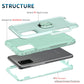 3 in 1 PC + TPU Phone Case with Ring Holder, For Samsung Galaxy S20+, For Samsung Galaxy S20 Ultra, For Samsung Galaxy S21 Ultra 5G