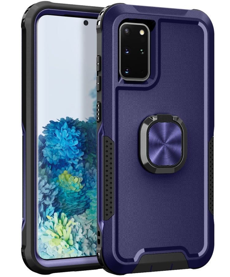 3 in 1 PC + TPU Phone Case with Ring Holder, For Samsung Galaxy S20+, For Samsung Galaxy S20 Ultra, For Samsung Galaxy S21 Ultra 5G