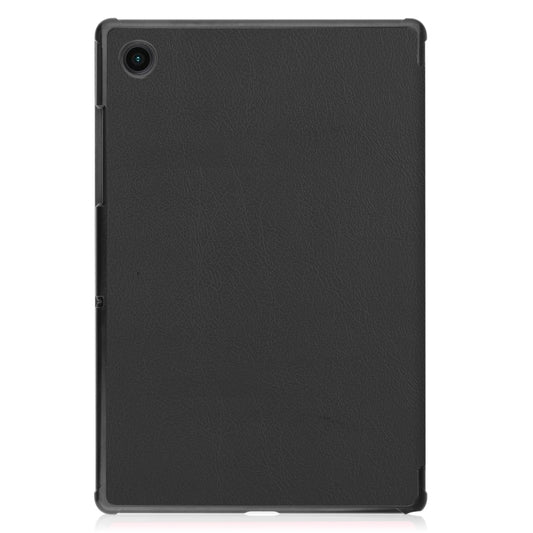 Three-folding Holder Custer Texture Leather Tablet Case, For Samsung Galaxy Tab A8 2021
