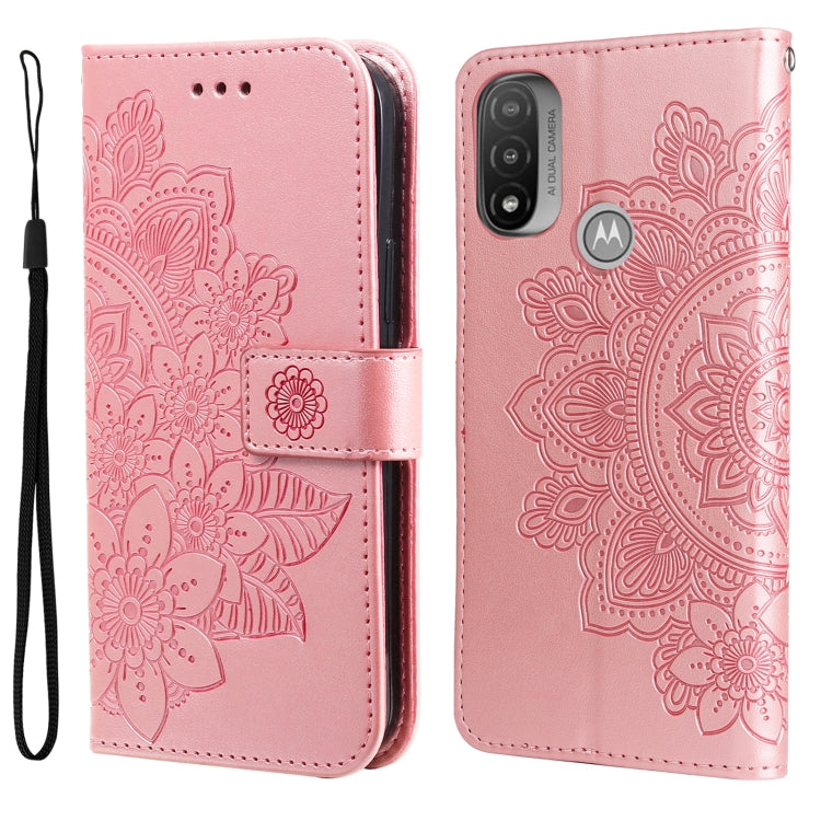 7-petal Flowers Embossing Pattern Horizontal Flip CasePhone Case, For Motorola Moto E20 / E30 / E40, For Samsung Galaxy A03 EU Version, For Samsung Galaxy A03 Global, For Samsung Galaxy A33 5G, For Samsung Galaxy A53 5G