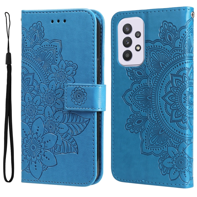 7-petal Flowers Embossing Pattern Horizontal Flip CasePhone Case, For Motorola Moto E20 / E30 / E40, For Samsung Galaxy A03 EU Version, For Samsung Galaxy A03 Global, For Samsung Galaxy A33 5G, For Samsung Galaxy A53 5G