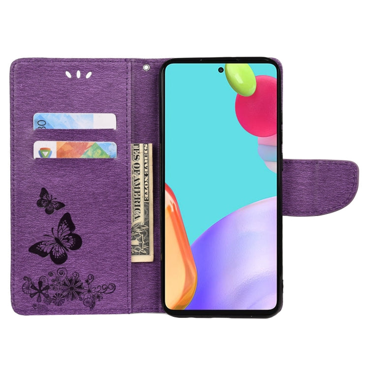 Butterfly Embossed Horizontal Flip Leather Phone Case with Card Slot & Holder, For Samsung Galaxy A33 5G, For Samsung Galaxy A53 5G, For Xiaomi Redmi Note 11 Pro, For Xiaomi Redmi Note 11 5G