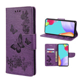 Butterfly Embossed Horizontal Flip Leather Phone Case with Card Slot & Holder, For Samsung Galaxy A33 5G, For Samsung Galaxy A53 5G, For Xiaomi Redmi Note 11 Pro, For Xiaomi Redmi Note 11 5G