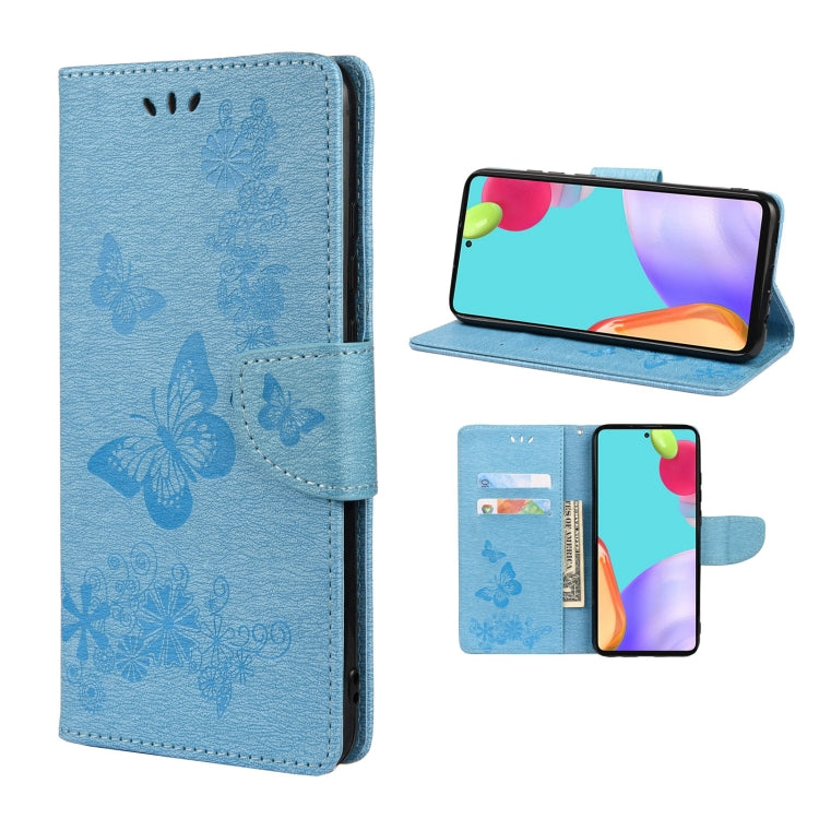 Butterfly Embossed Horizontal Flip Leather Phone Case with Card Slot & Holder, For Samsung Galaxy A33 5G, For Samsung Galaxy A53 5G, For Xiaomi Redmi Note 11 Pro, For Xiaomi Redmi Note 11 5G