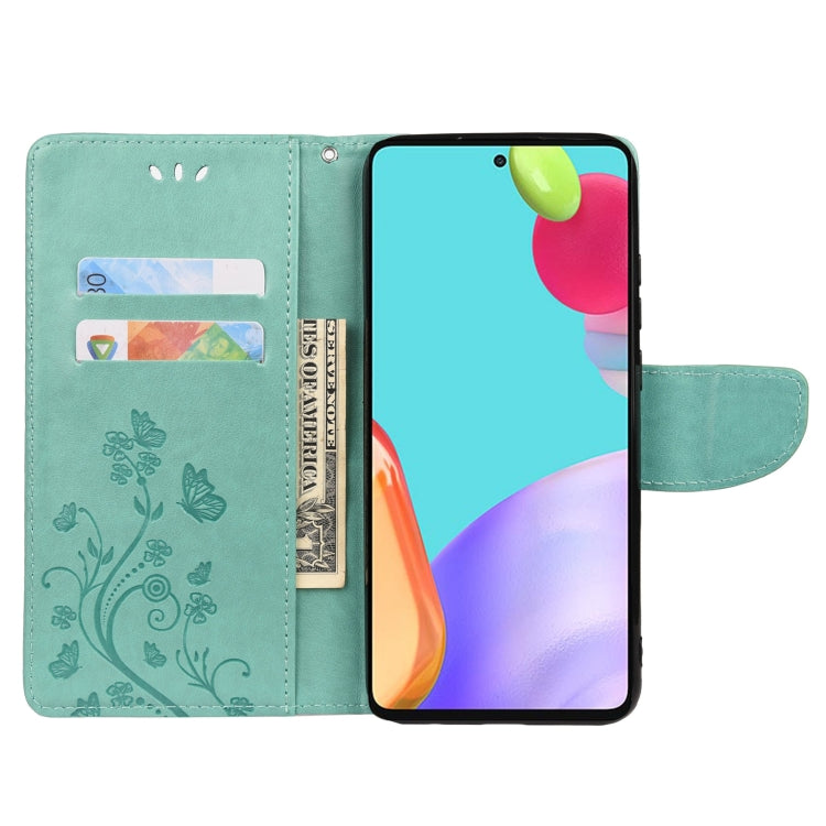 Butterfly Flower Pattern Horizontal Flip Leather Phone Case with Card Slot & Holder, For Samsung Galaxy A33 5G, For Samsung Galaxy A53 5G, For Xiaomi Redmi Note 11 Pro, For Xiaomi Redmi Note 11