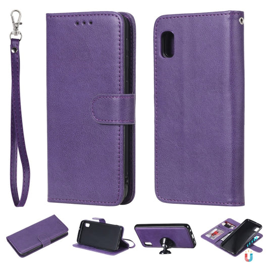 Solid Color Horizontal Flip Protective Case with Holder & Card Slots & Wallet & Photo Frame & Lanyard, For Galaxy A10e, For Galaxy A20e, For Galaxy A40, For Galaxy A50 / A30 / A20, For Galaxy A60, For Galaxy A70, For Galaxy M10, For Galaxy M20