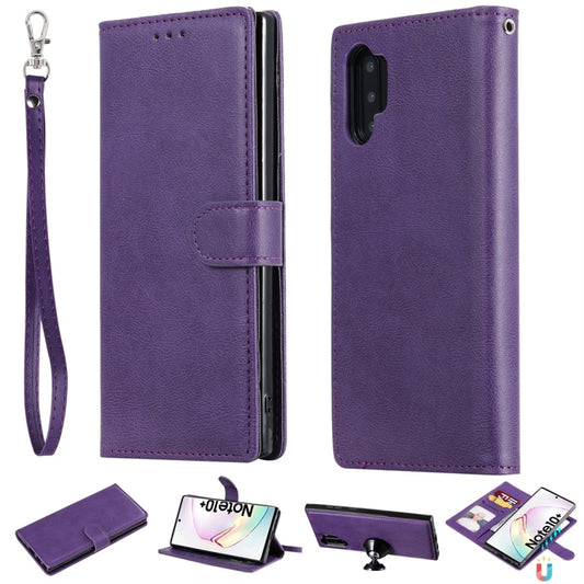 Solid Color Horizontal Flip Protective Case with Holder & Card Slots & Wallet & Photo Frame & Lanyard, For Galaxy Note 10+, For Galaxy Note 10, For Galaxy S8, For Galaxy S8+, For Galaxy S9, For Galaxy S9+, For Galaxy S10 5G, For Galaxy S10+
