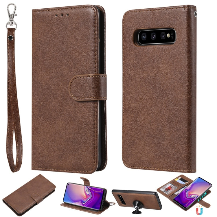 Solid Color Horizontal Flip Protective Case with Holder & Card Slots & Wallet & Photo Frame & Lanyard, For Galaxy S10, For Galaxy S10e