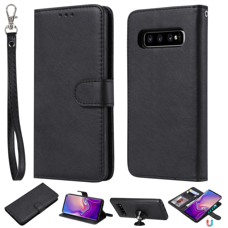 Solid Color Horizontal Flip Protective Case with Holder & Card Slots & Wallet & Photo Frame & Lanyard, For Galaxy S10, For Galaxy S10e