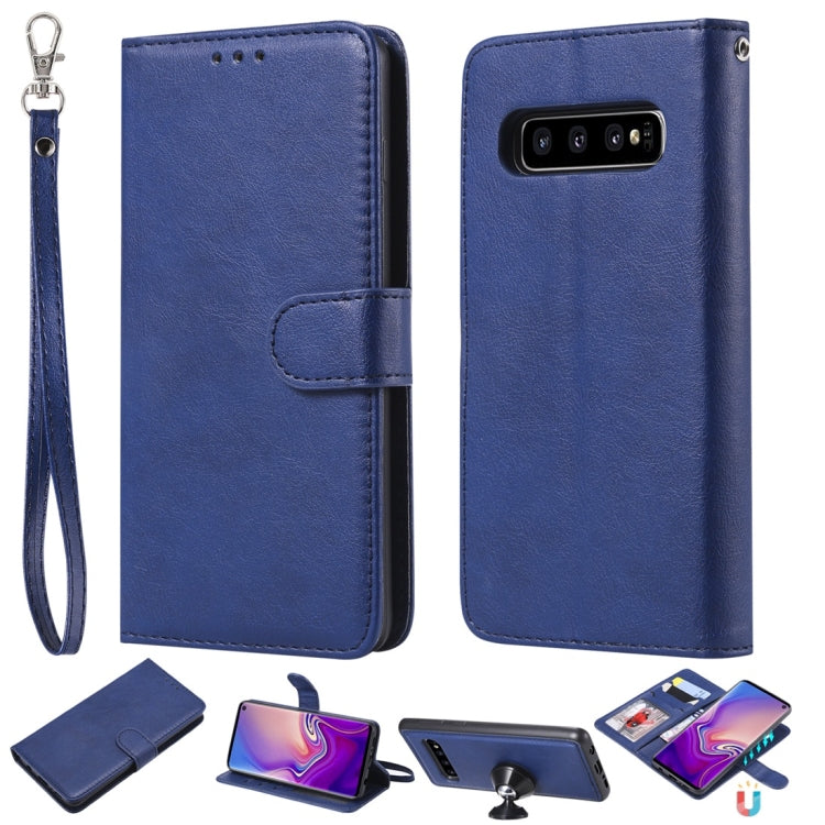 Solid Color Horizontal Flip Protective Case with Holder & Card Slots & Wallet & Photo Frame & Lanyard, For Galaxy S10, For Galaxy S10e