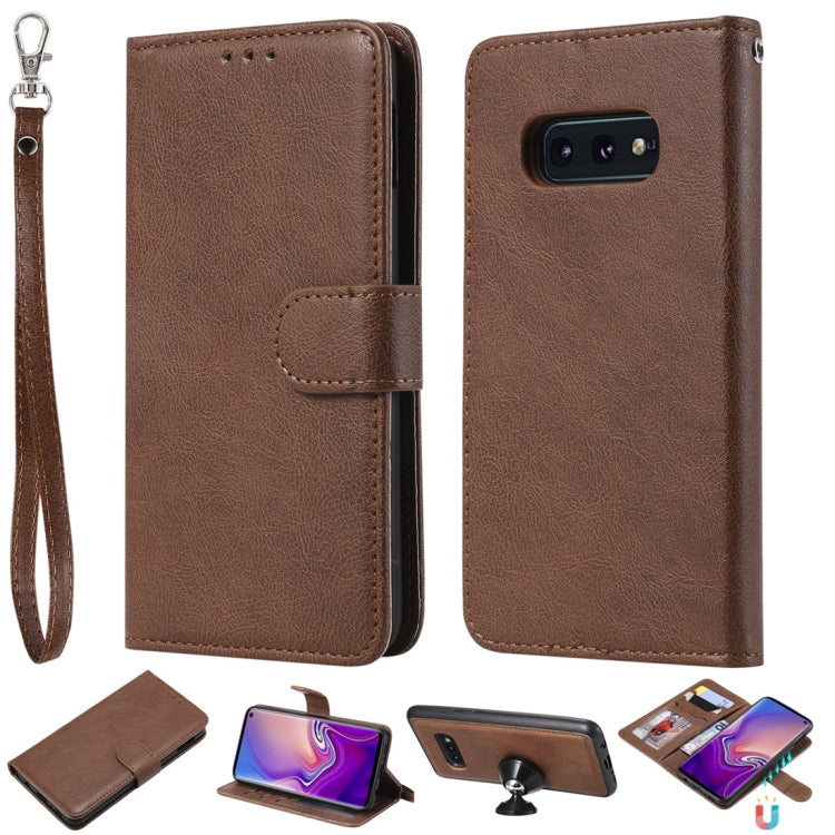 Solid Color Horizontal Flip Protective Case with Holder & Card Slots & Wallet & Photo Frame & Lanyard, For Galaxy S10, For Galaxy S10e
