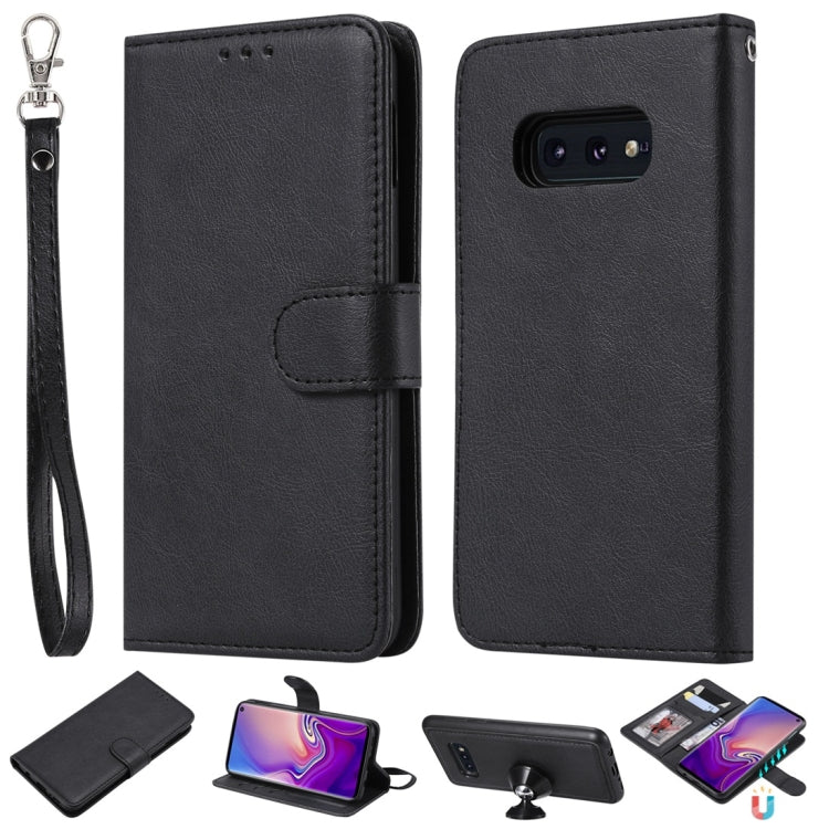 Solid Color Horizontal Flip Protective Case with Holder & Card Slots & Wallet & Photo Frame & Lanyard, For Galaxy S10, For Galaxy S10e