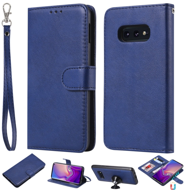 Solid Color Horizontal Flip Protective Case with Holder & Card Slots & Wallet & Photo Frame & Lanyard, For Galaxy S10, For Galaxy S10e
