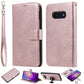 Solid Color Horizontal Flip Protective Case with Holder & Card Slots & Wallet & Photo Frame & Lanyard, For Galaxy S10, For Galaxy S10e