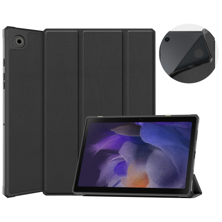 3-Fold Holder Leather Tablet Case, For Samsung Galaxy Tab A8 2021 SM-X205