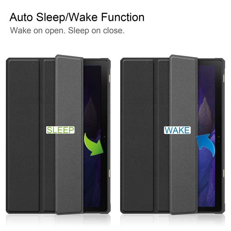 3-Fold Holder Leather Tablet Case, For Samsung Galaxy Tab A8 2021 SM-X205