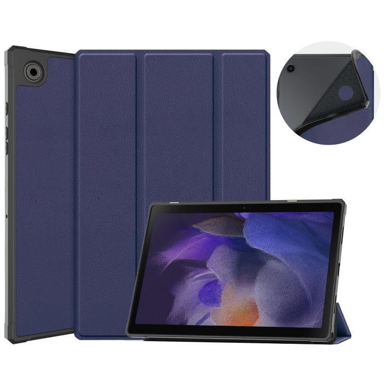 3-Fold Holder Leather Tablet Case, For Samsung Galaxy Tab A8 2021 SM-X205