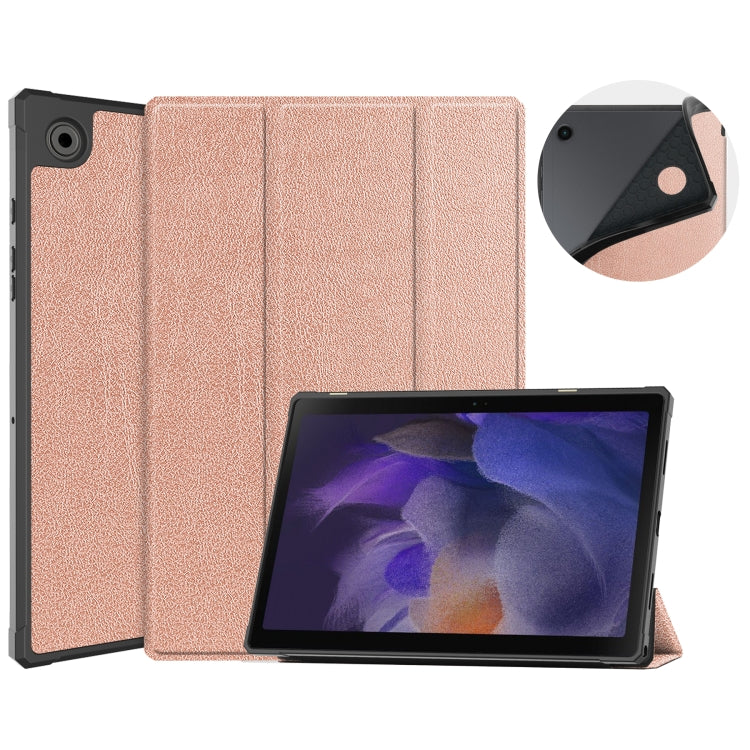 3-Fold Holder Leather Tablet Case, For Samsung Galaxy Tab A8 2021 SM-X205