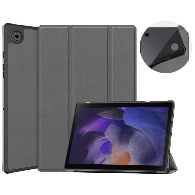 3-Fold Holder Leather Tablet Case, For Samsung Galaxy Tab A8 2021 SM-X205