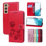 Rose Embossed Leather Phone Case