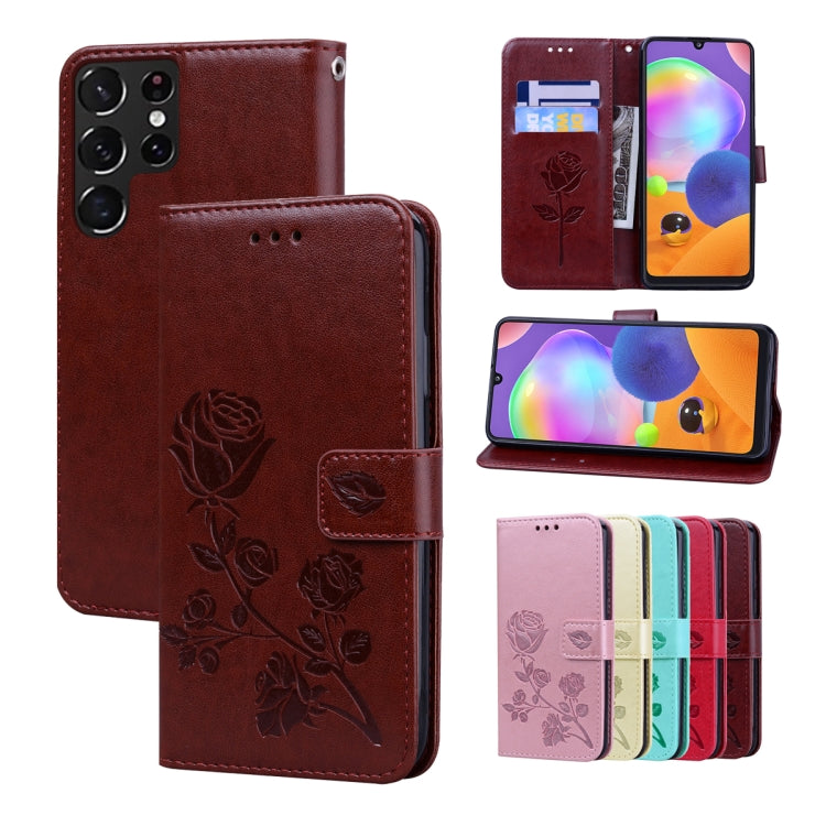 Rose Embossed Leather Phone Case