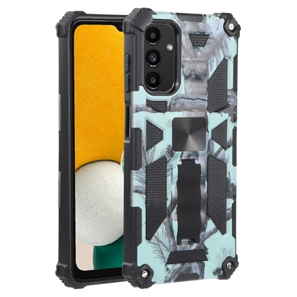 Camouflage Armor Shockproof TPU + PC Magnetic Protective Phone Case with Holder