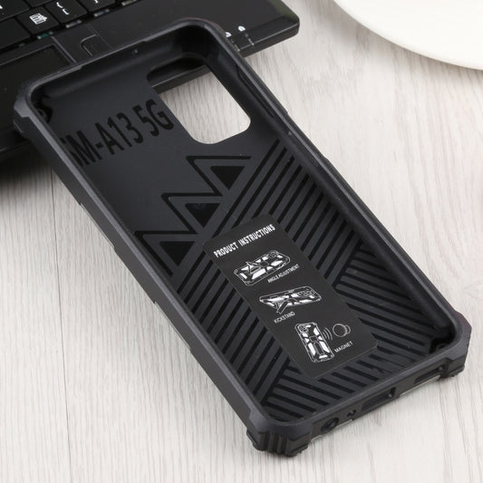 Camouflage Armor Shockproof TPU + PC Magnetic Protective Phone Case with Holder