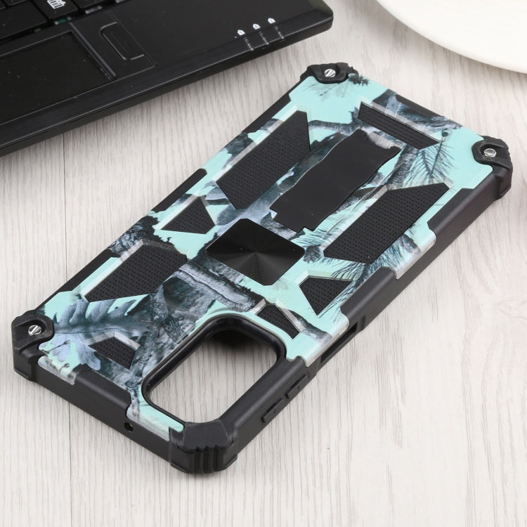 Camouflage Armor Shockproof TPU + PC Magnetic Protective Phone Case with Holder