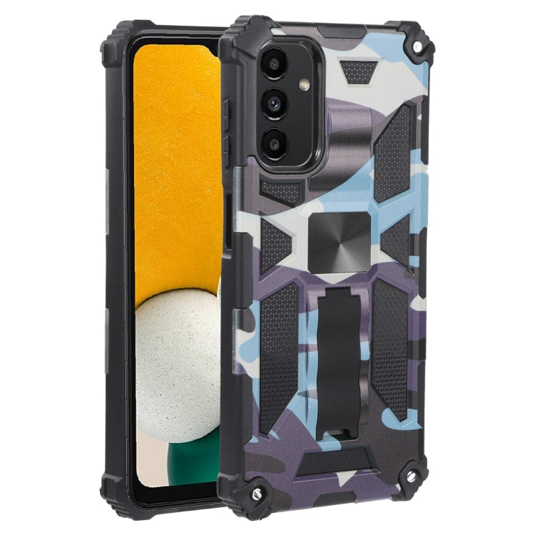 Camouflage Armor Shockproof TPU + PC Magnetic Protective Phone Case with Holder