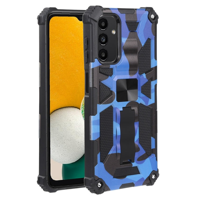 Camouflage Armor Shockproof TPU + PC Magnetic Protective Phone Case with Holder