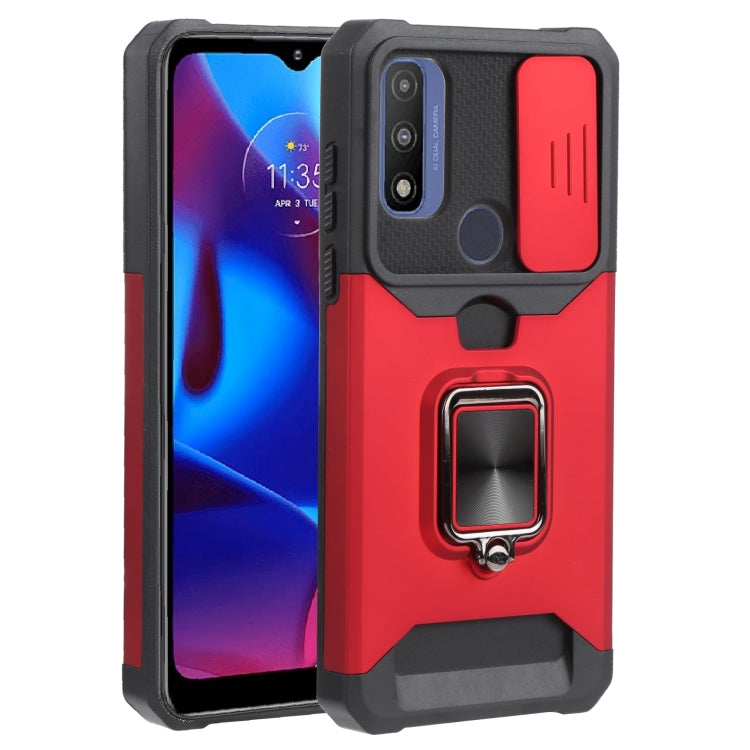 Sliding Camera Cover Design PC + TPU Shockproof Phone Case with Ring Holder & Card Slot, For Motorola Moto G Pure, For Samsung Galaxy A13 5G, For Samsung Galaxy S22 5G, For Samsung Galaxy S22+ 5G, For Samsung Galaxy S22 Ultra 5G