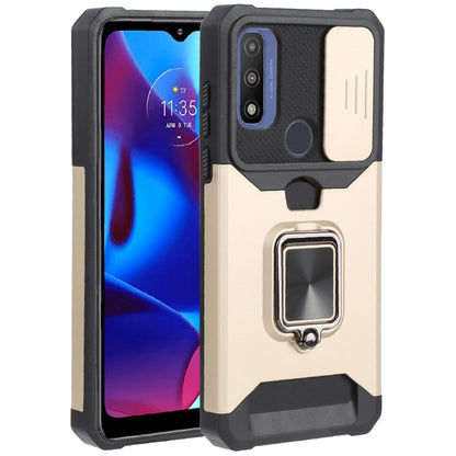 Sliding Camera Cover Design PC + TPU Shockproof Phone Case with Ring Holder & Card Slot, For Motorola Moto G Pure, For Samsung Galaxy A13 5G, For Samsung Galaxy S22 5G, For Samsung Galaxy S22+ 5G, For Samsung Galaxy S22 Ultra 5G