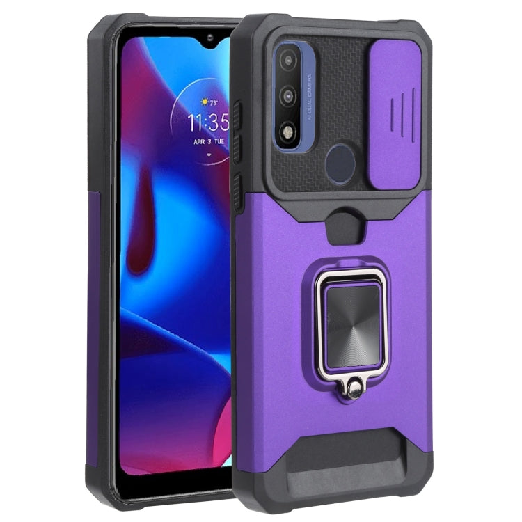 Sliding Camera Cover Design PC + TPU Shockproof Phone Case with Ring Holder & Card Slot, For Motorola Moto G Pure, For Samsung Galaxy A13 5G, For Samsung Galaxy S22 5G, For Samsung Galaxy S22+ 5G, For Samsung Galaxy S22 Ultra 5G