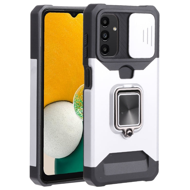 Sliding Camera Cover Design PC + TPU Shockproof Phone Case with Ring Holder & Card Slot, For Motorola Moto G Pure, For Samsung Galaxy A13 5G, For Samsung Galaxy S22 5G, For Samsung Galaxy S22+ 5G, For Samsung Galaxy S22 Ultra 5G