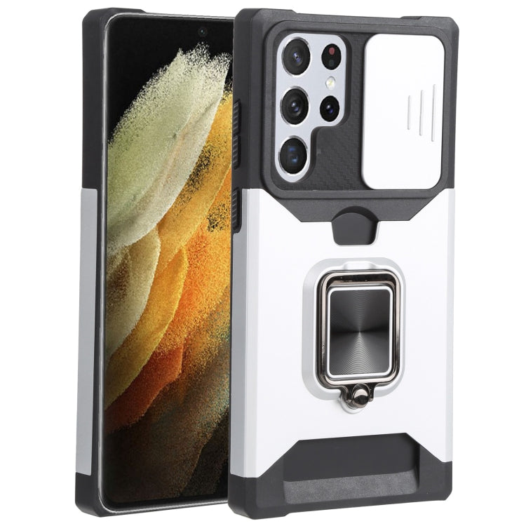 Sliding Camera Cover Design PC + TPU Shockproof Phone Case with Ring Holder & Card Slot, For Motorola Moto G Pure, For Samsung Galaxy A13 5G, For Samsung Galaxy S22 5G, For Samsung Galaxy S22+ 5G, For Samsung Galaxy S22 Ultra 5G