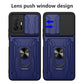 Camera Cover Phone Case with Card Slot & Holder, For Xiaomi 11T, For Xiaomi Redmi Note 10 Pro, For Xiaomi Redmi 10, For Samsung Galaxy S21 FE 5G