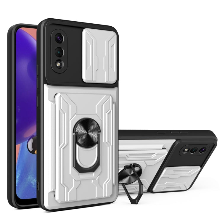 Camera Cover Phone Case with Card Slot & Holder