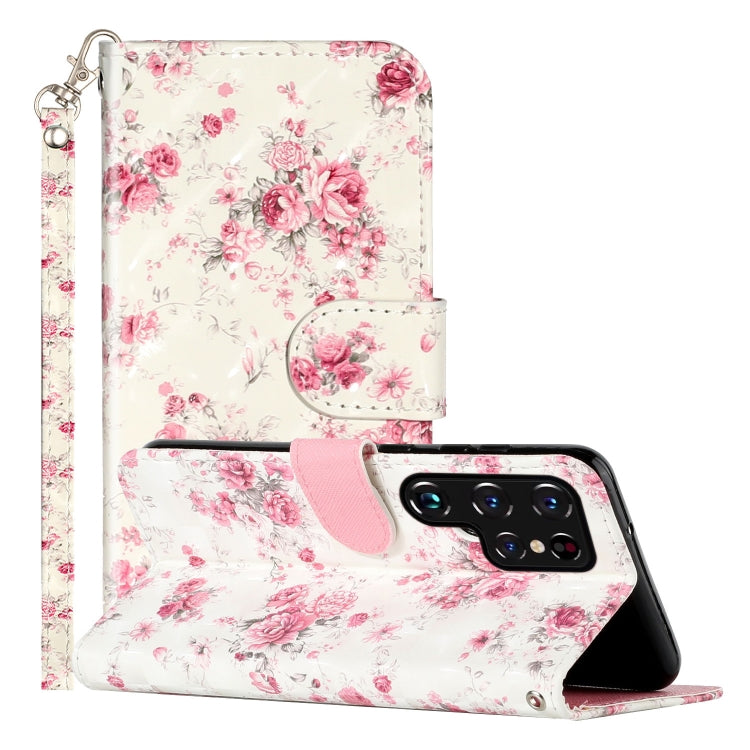 3D Pattern Horizontal Flip PU Leather Phone Case