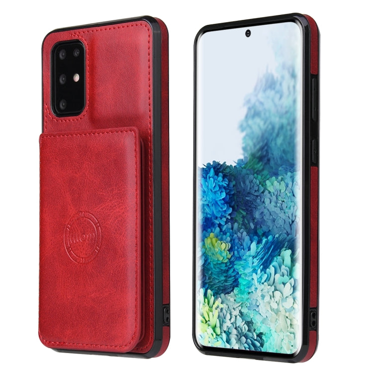 Calf Texture Magnetic Card Bag PU Phone Case, For Samsung Galaxy Note20, For Samsung Galaxy S10, For Samsung Galaxy S20, For Samsung Galaxy S20+, For Samsung Galaxy S20 Ultra, For Samsung Galaxy S21 5G, For Samsung Galaxy S21+ 5G�����������������������...
