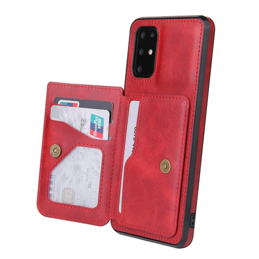 Calf Texture Magnetic Card Bag PU Phone Case, For Samsung Galaxy Note20, For Samsung Galaxy S10, For Samsung Galaxy S20, For Samsung Galaxy S20+, For Samsung Galaxy S20 Ultra, For Samsung Galaxy S21 5G, For Samsung Galaxy S21+ 5G�����������������������...