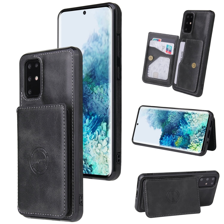 Calf Texture Magnetic Card Bag PU Phone Case, For Samsung Galaxy Note20, For Samsung Galaxy S10, For Samsung Galaxy S20, For Samsung Galaxy S20+, For Samsung Galaxy S20 Ultra, For Samsung Galaxy S21 5G, For Samsung Galaxy S21+ 5G�����������������������...
