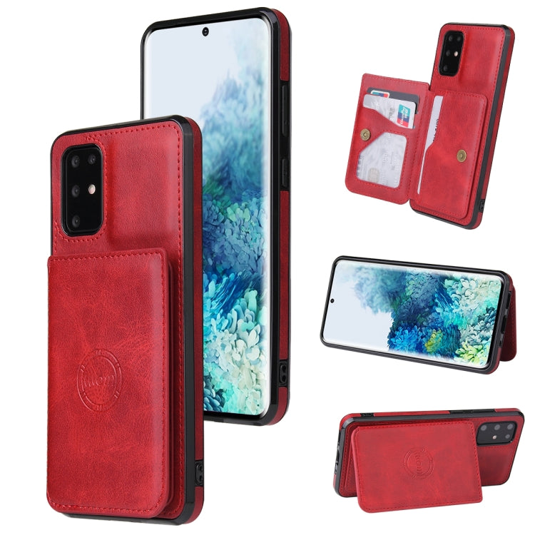 Calf Texture Magnetic Card Bag PU Phone Case, For Samsung Galaxy Note20, For Samsung Galaxy S10, For Samsung Galaxy S20, For Samsung Galaxy S20+, For Samsung Galaxy S20 Ultra, For Samsung Galaxy S21 5G, For Samsung Galaxy S21+ 5G�����������������������...